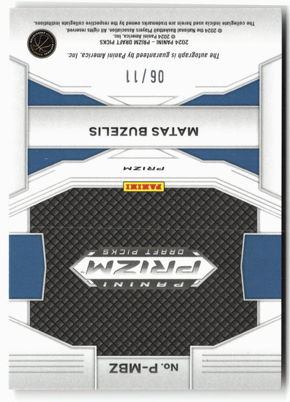 2024 Panini Prizm Draft Picks #P-MBZ Matas Buzelis Penmanship Red FOTL #/11