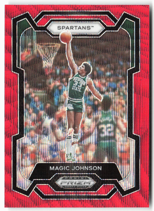2024 Panini Prizm Draft Picks #23 Magic Johnson Prizms Red Wave