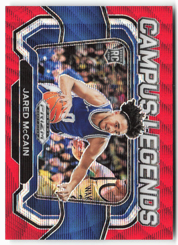 
2024 Panini Prizm Draft Picks #6 Jared McCain Campus Legends Prizms Red Wave