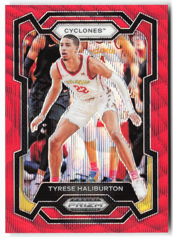 2024 Panini Prizm Draft Picks #65 Tyrese Haliburton Prizms Red Wave