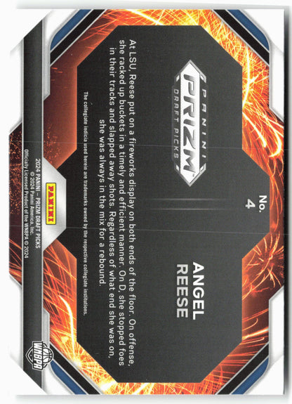2024 Panini Prizm Draft Picks #4 Angel Reese Fireworks