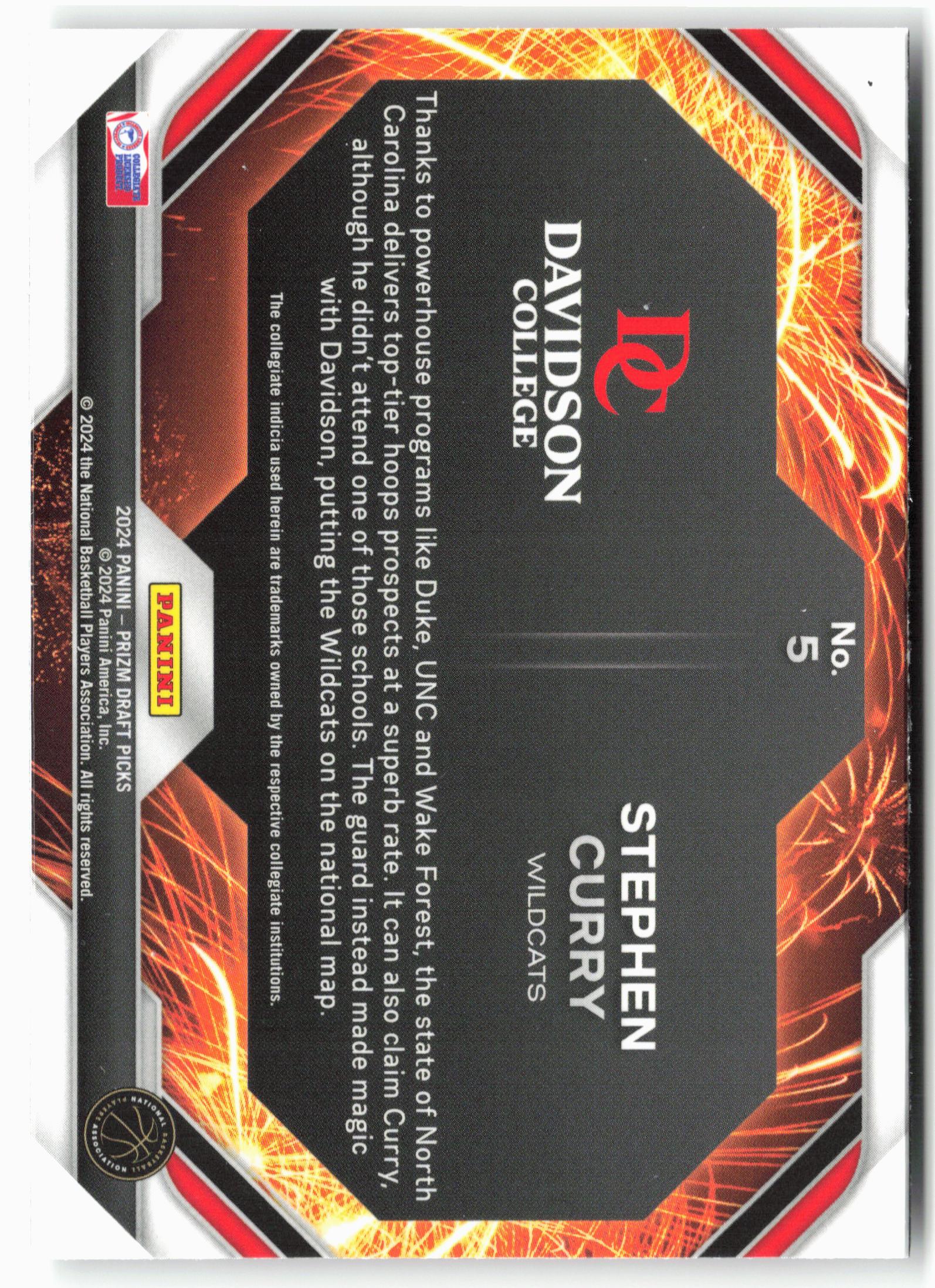 2024 Panini Prizm Draft Picks #5 Stephen Curry Fireworks