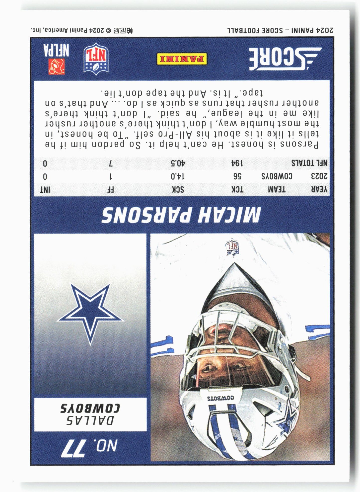 2024 Score #77 Micah Parsons