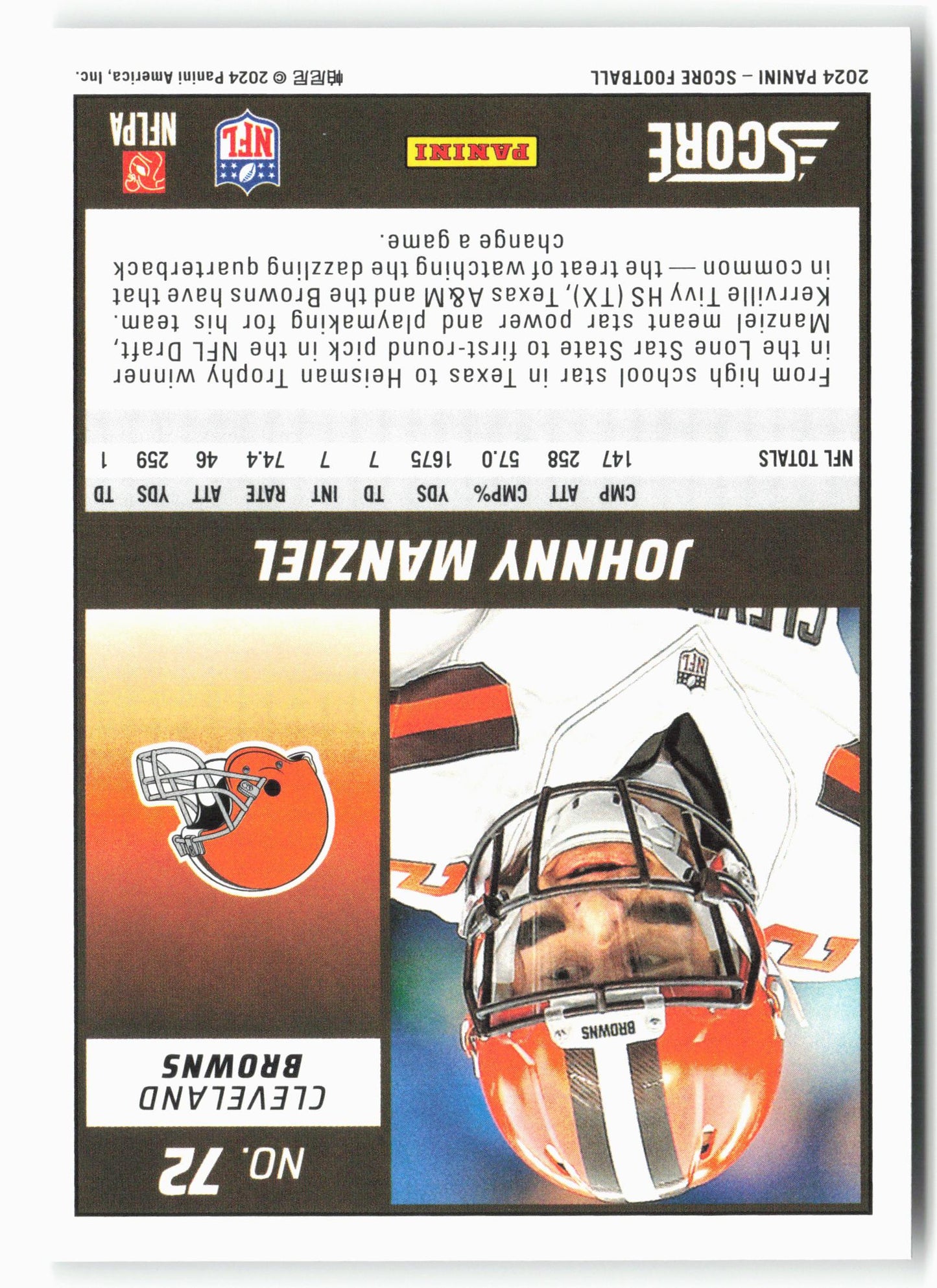 2024 Score #72 Johnny Manziel