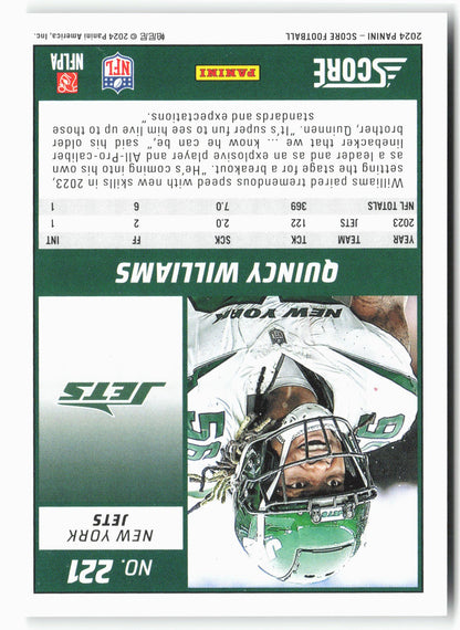 2024 Score #221 Quincy Williams Scorecard