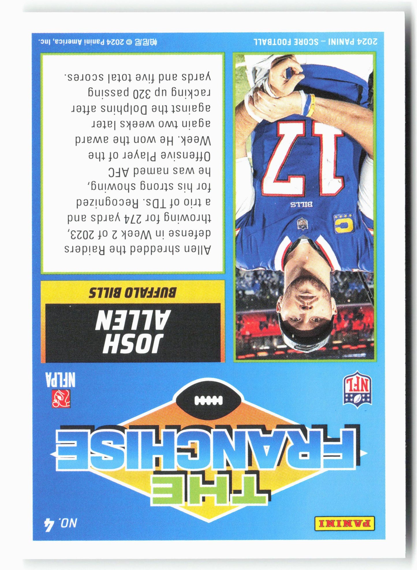 2024 Score #4 Josh Allen The Franchise