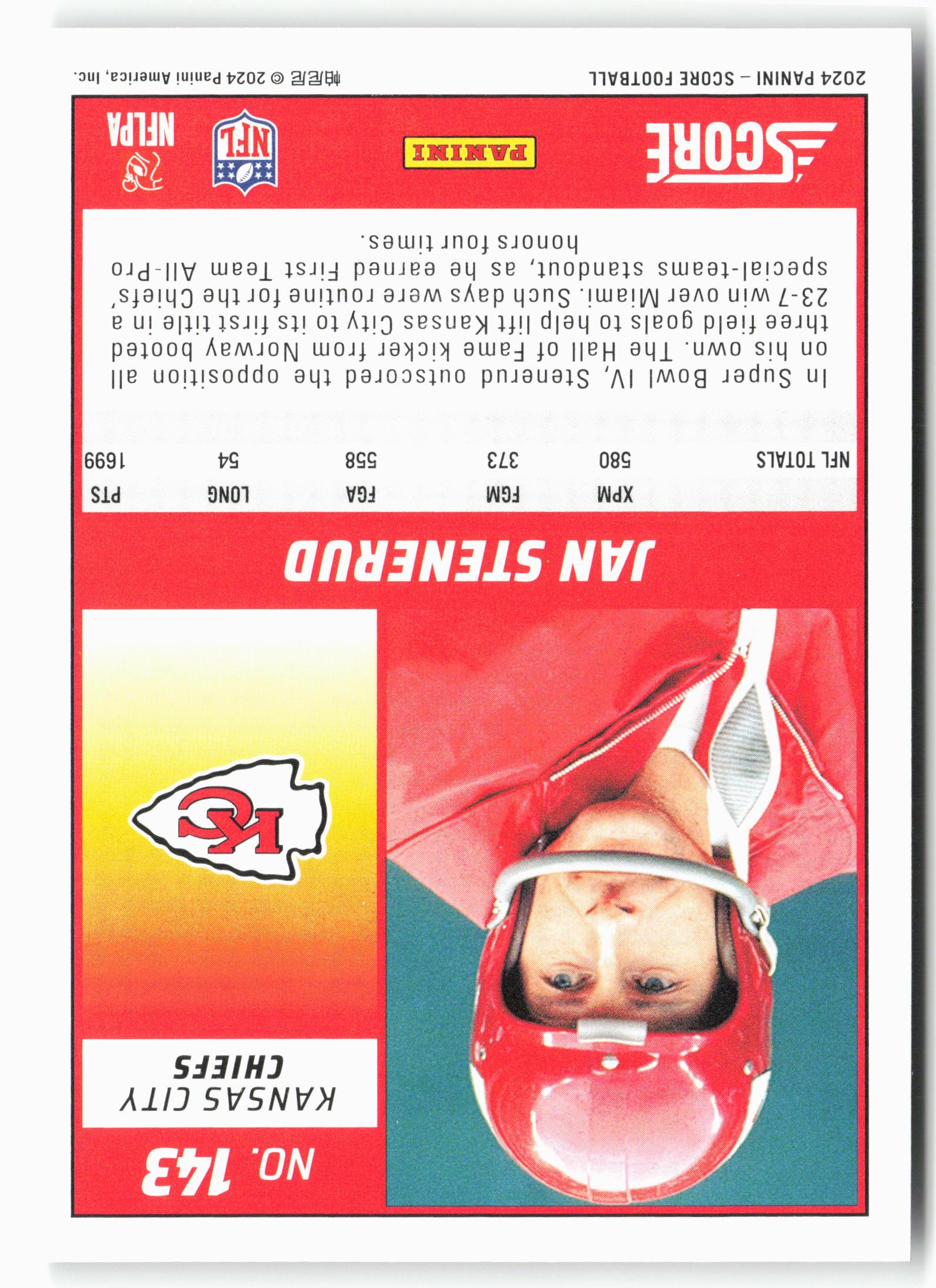 2024 Score #143 Jan Stenerud Scorecard