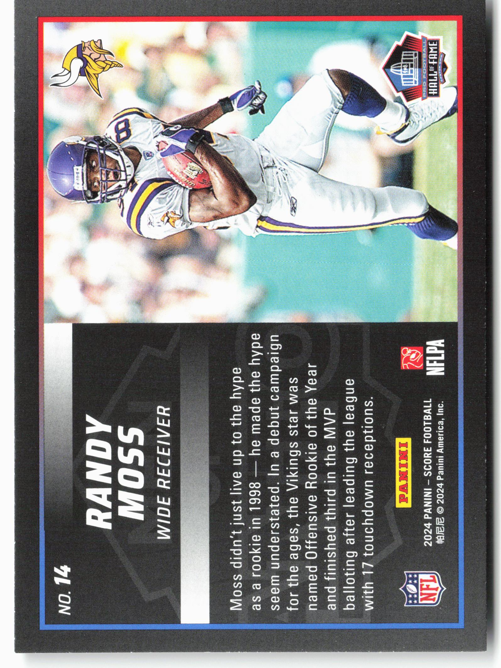 2024 Score #14 Randy Moss Men of Canton