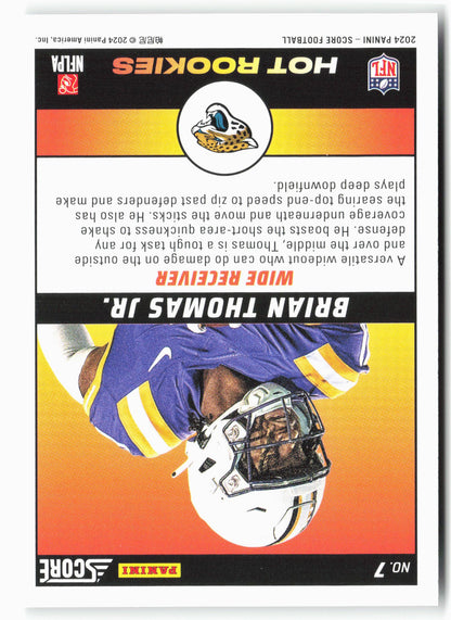 2024 Score #7 Brian Thomas Jr. Hot Rookies