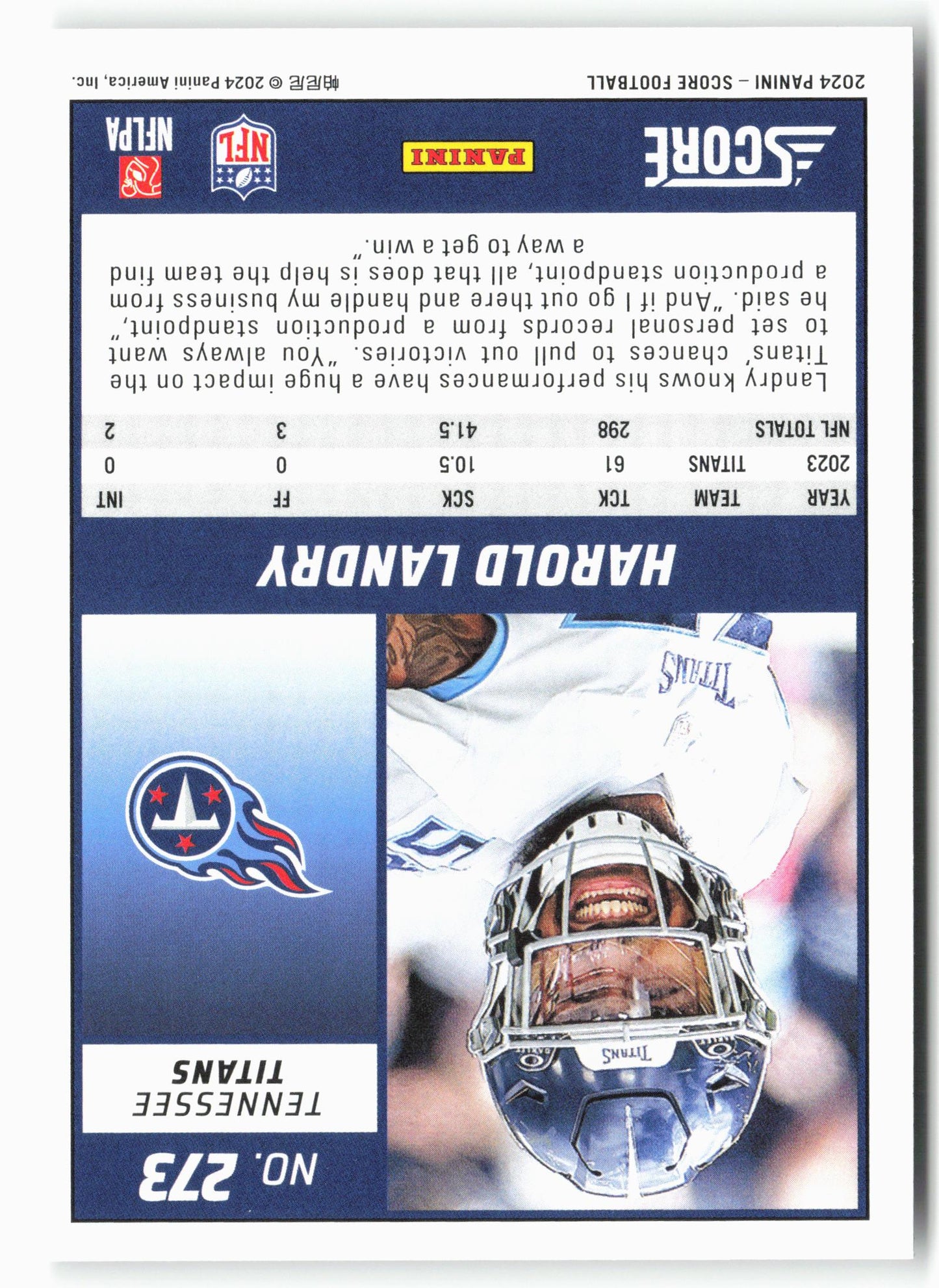 2024 Score #273 Harold Landry