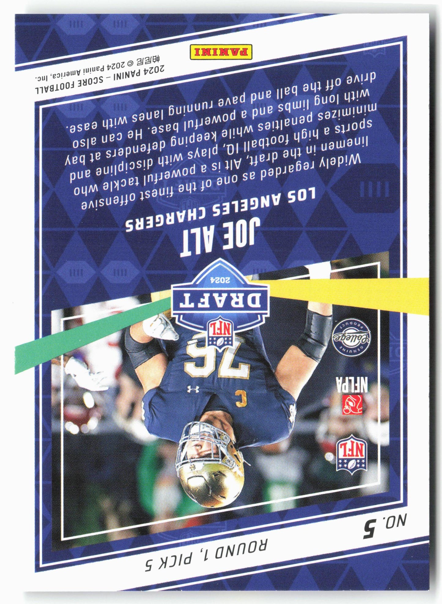 2024 Score #5 Joe Alt NFL Draft