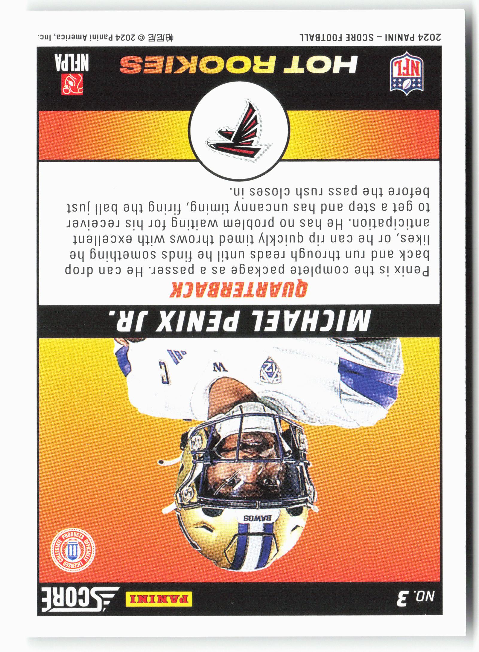 2024 Score #3 Michael Penix Jr. Hot Rookies