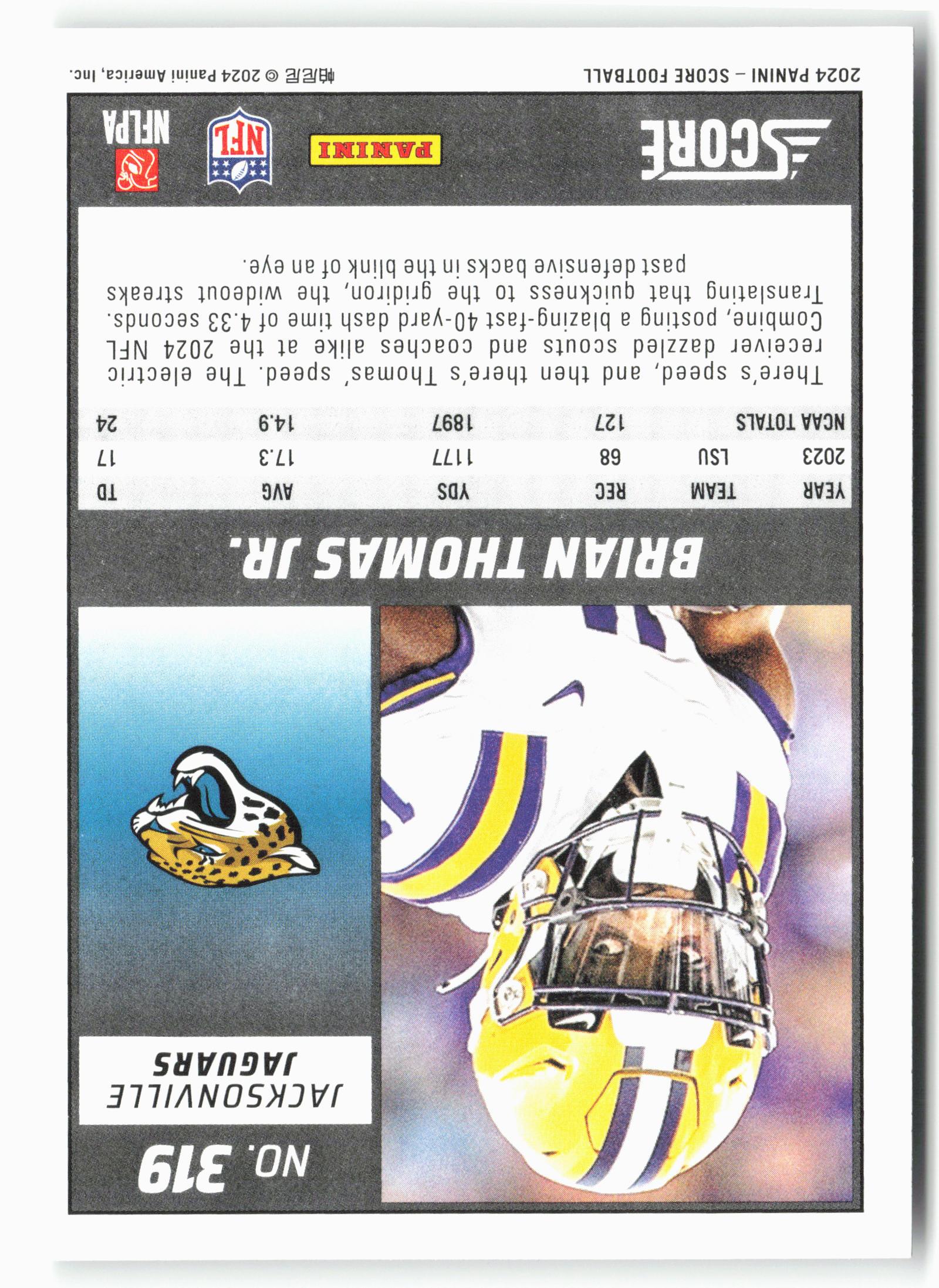 2024 Score #319 Brian Thomas Jr.