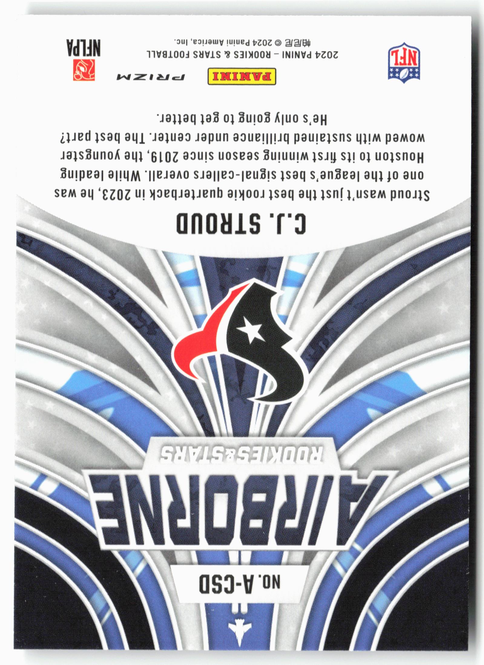 2024 Panini Rookies & Stars #A-CSD C.J. Stroud Airborne Silver