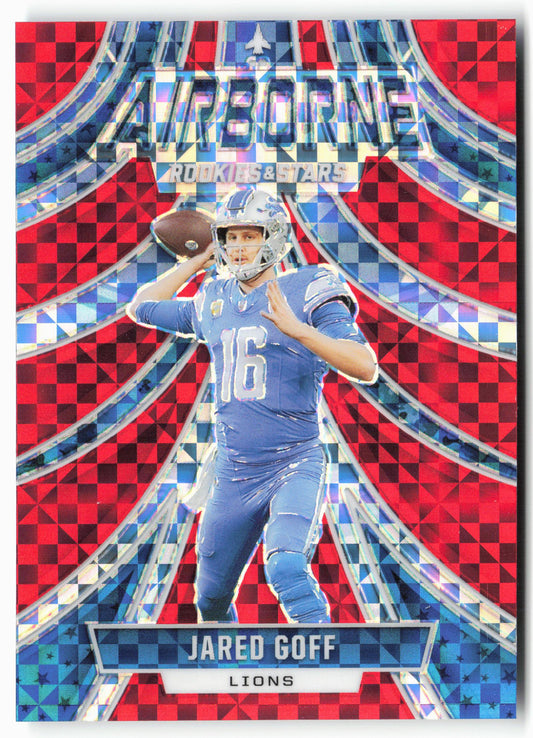 2024 Panini Rookies & Stars #A-JGF Jared Goff Airborne Red Plaid