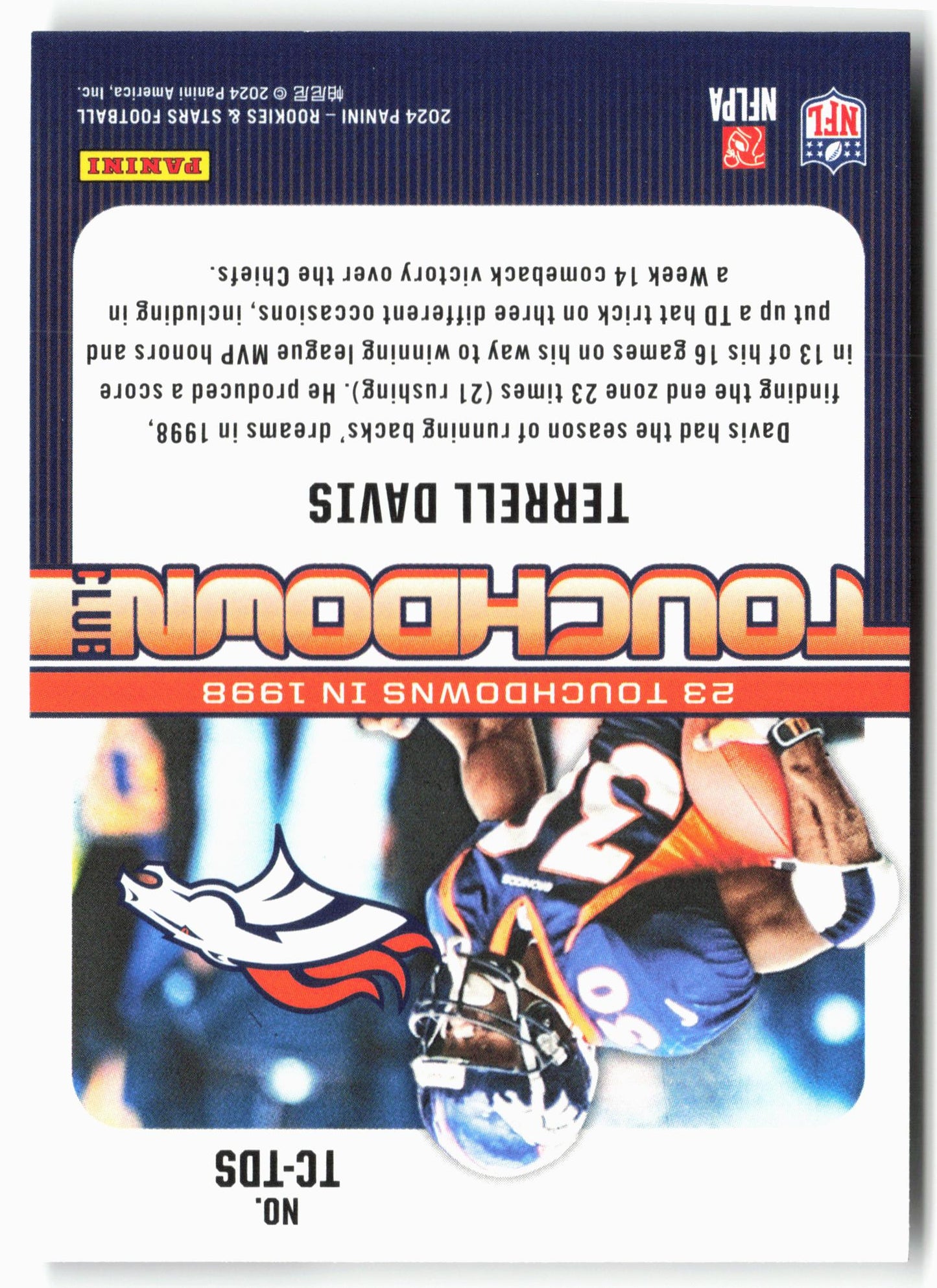 2024 Panini Rookies & Stars #TC-TDS Terrell Davis Touchdown Club