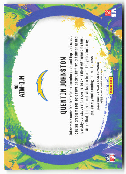 2024 Panini Rookies & Stars #AIM-QJN Quentin Johnston Artistry in Motion