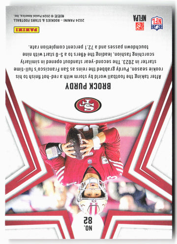 
2024 Panini Rookies & Stars #82 Brock Purdy Red