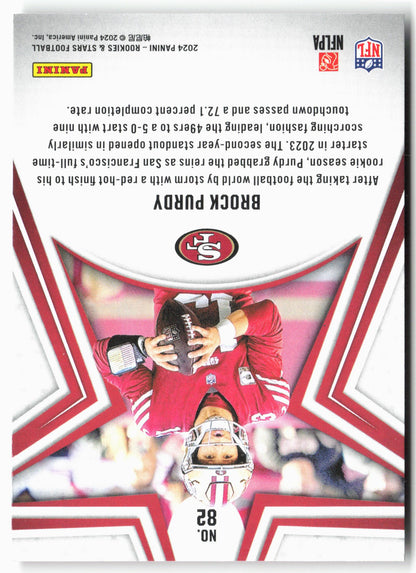 2024 Panini Rookies & Stars #82 Brock Purdy Red