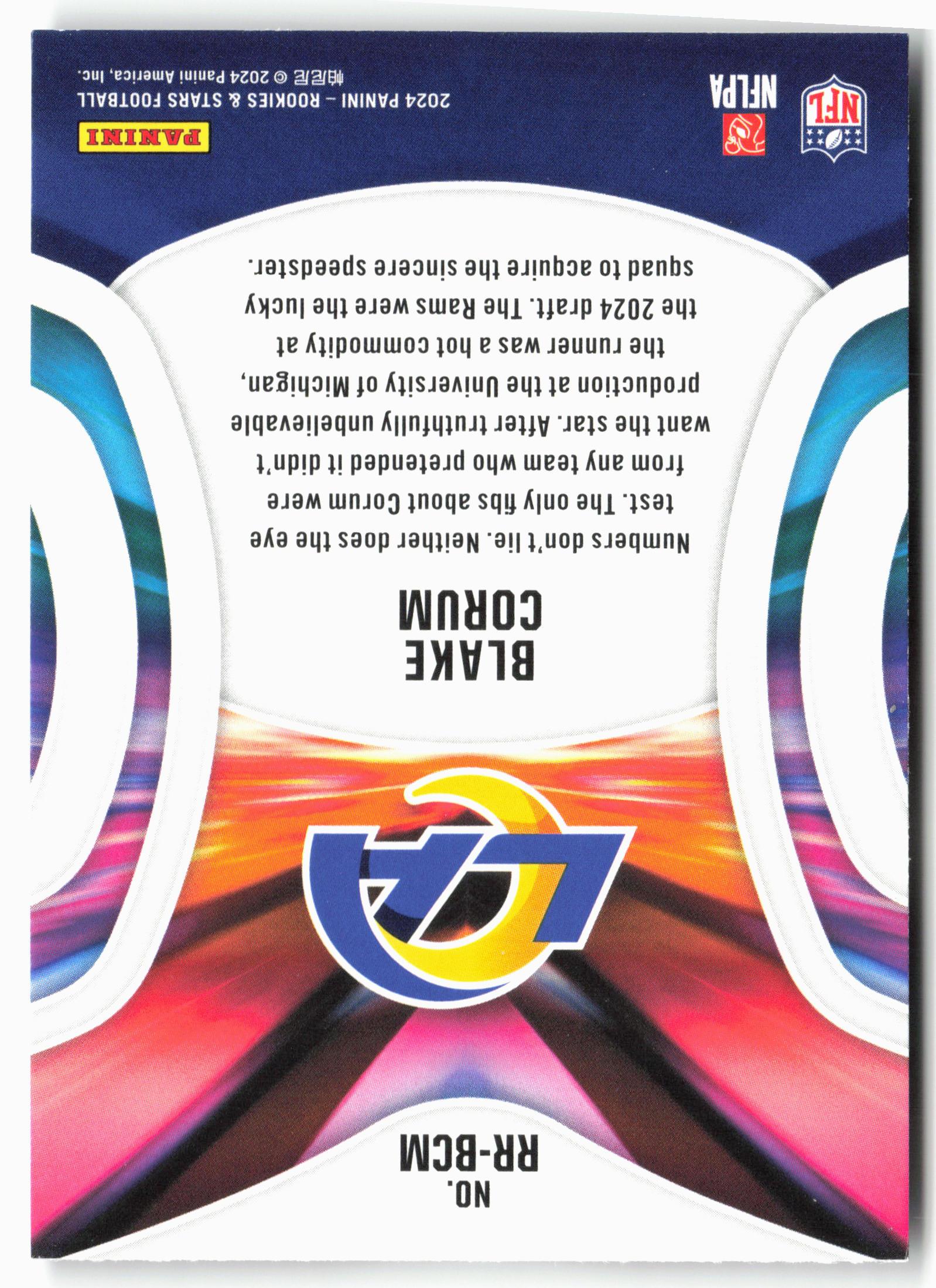 2024 Panini Rookies & Stars #RR-BCM Blake Corum Rookie Rush