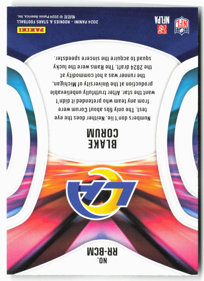 2024 Panini Rookies & Stars #RR-BCM Blake Corum Rookie Rush