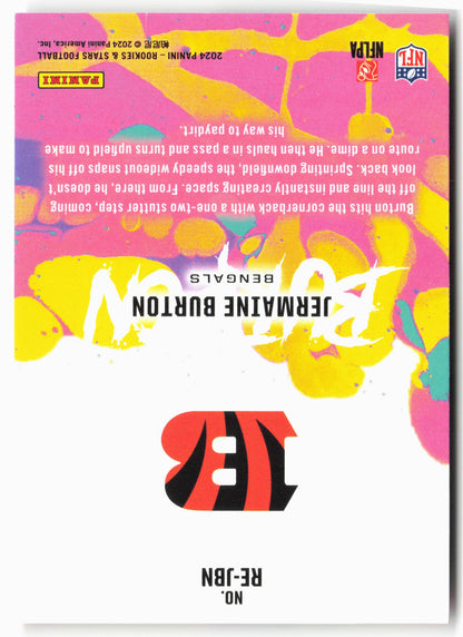 2024 Panini Rookies & Stars #RE-JBN Jermaine Burton Rookie Exclusive