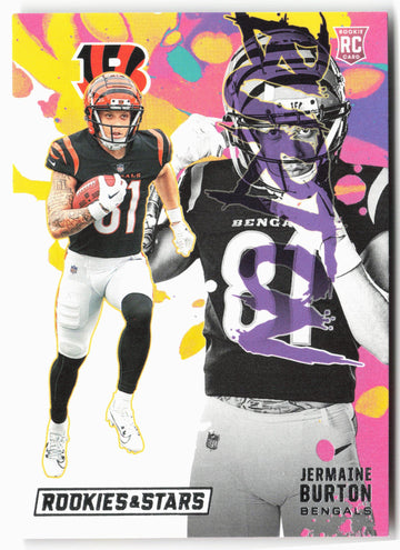 
2024 Panini Rookies & Stars #RE-JBN Jermaine Burton Rookie Exclusive