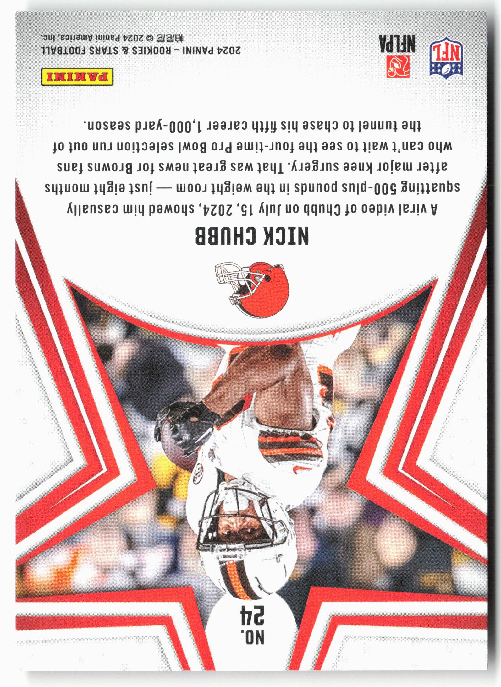 2024 Panini Rookies & Stars #24 Nick Chubb Red