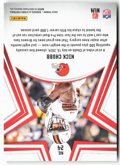 2024 Panini Rookies & Stars #24 Nick Chubb Red
