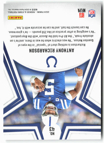 
2024 Panini Rookies & Stars #43 Anthony Richardson