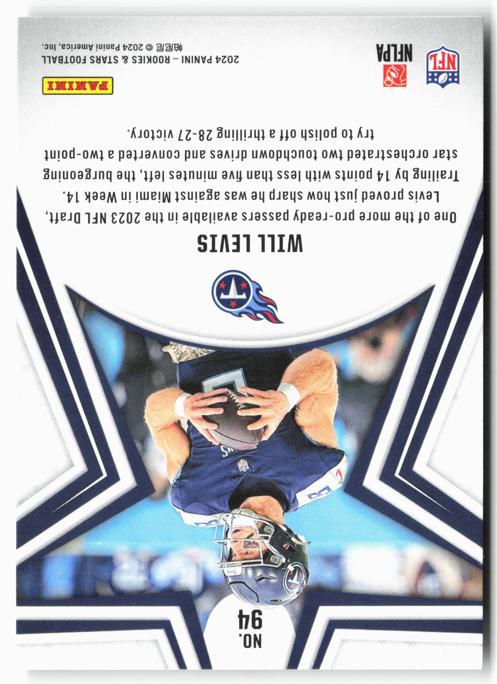 2024 Panini Rookies & Stars #94 Will Levis