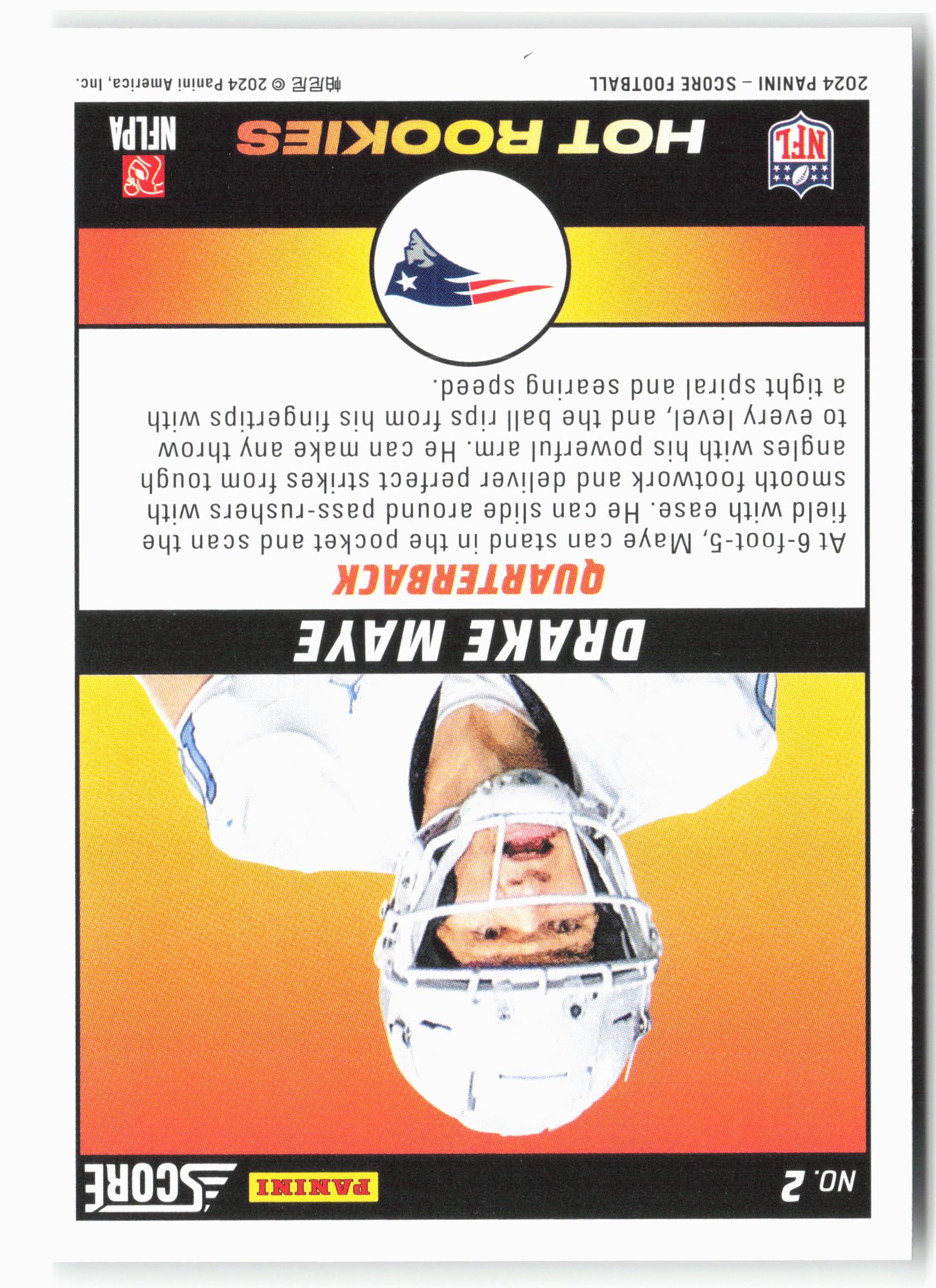 2024 Score #2 Drake Maye Hot Rookies