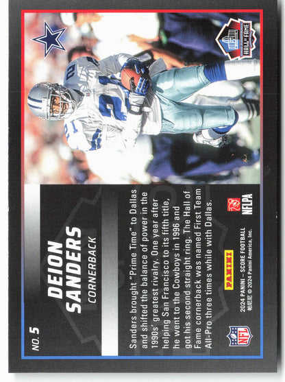 2024 Score #5 Deion Sanders Men of Canton