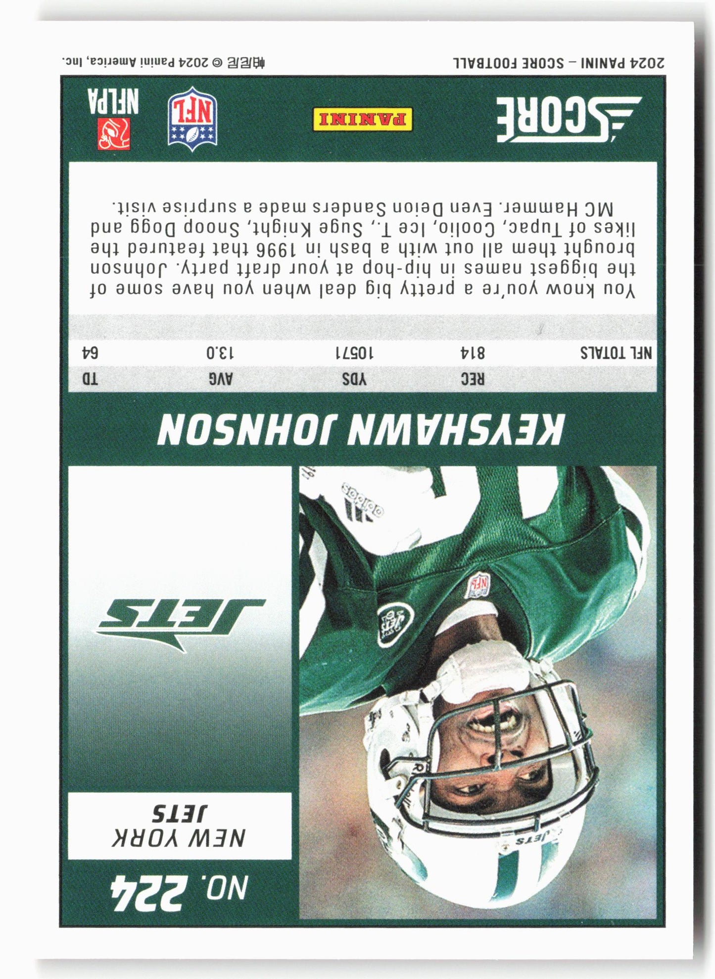 2024 Score #224 Keyshawn Johnson First Down #/10