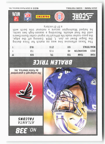
2024 Score #338 Bralen Trice Signatures