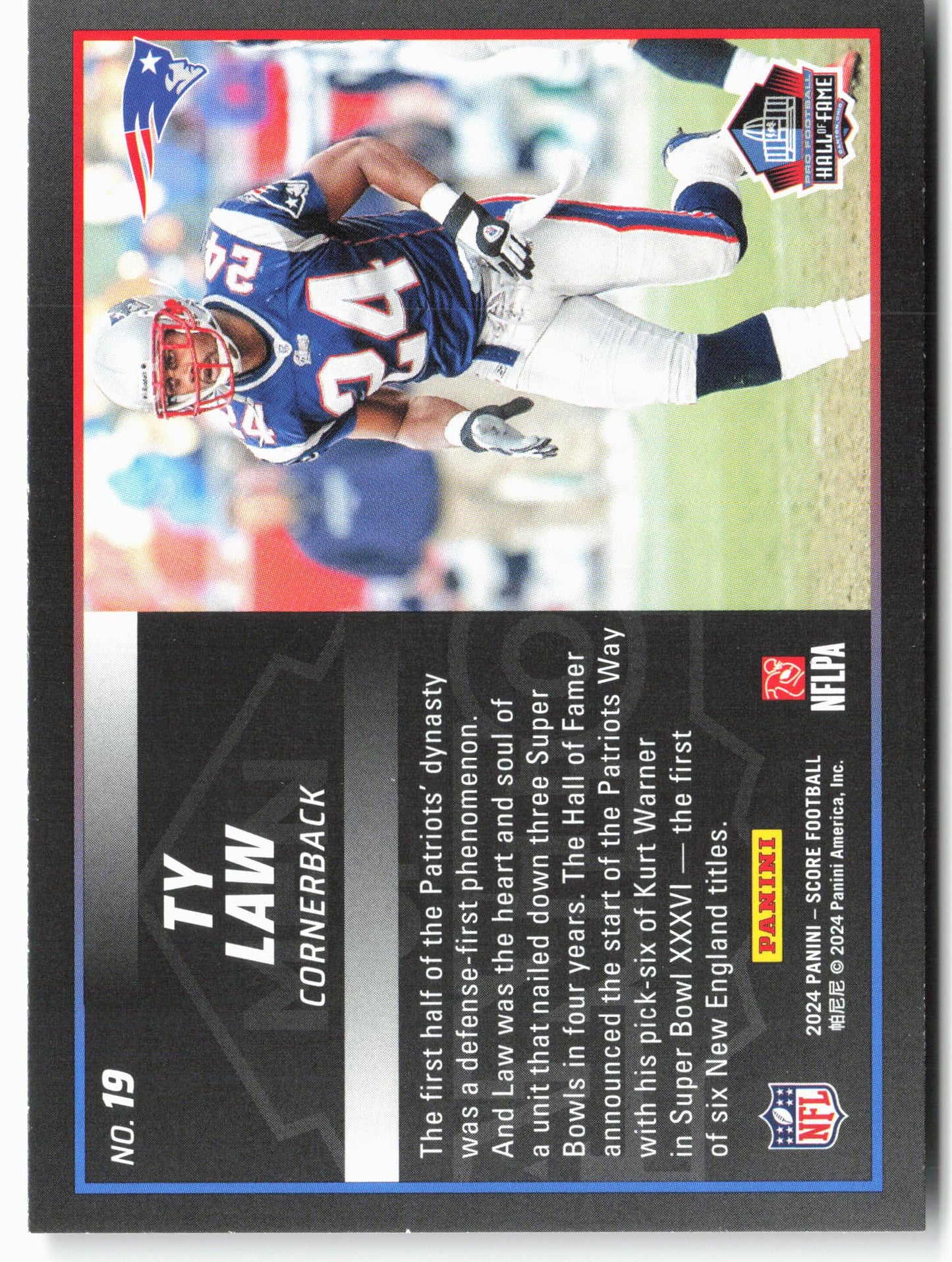 2024 Score #19 Ty Law Men of Canton