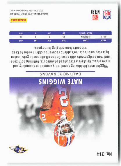 2024 Panini Prestige #314 Nate Wiggins