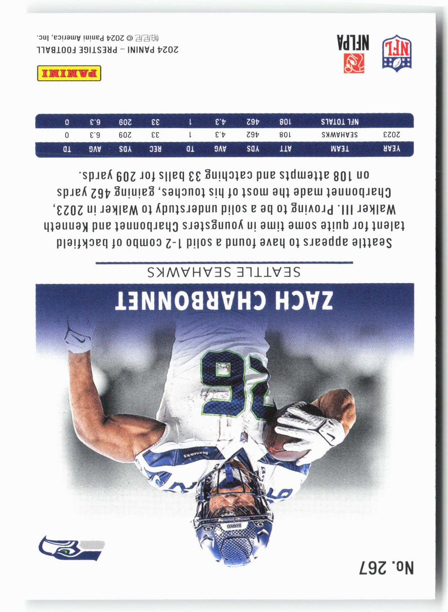 2024 Panini Prestige #267 Zach Charbonnet