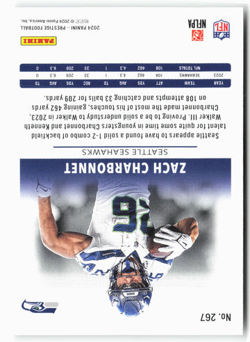 
2024 Panini Prestige #267 Zach Charbonnet