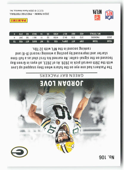 2024 Panini Prestige #106 Jordan Love