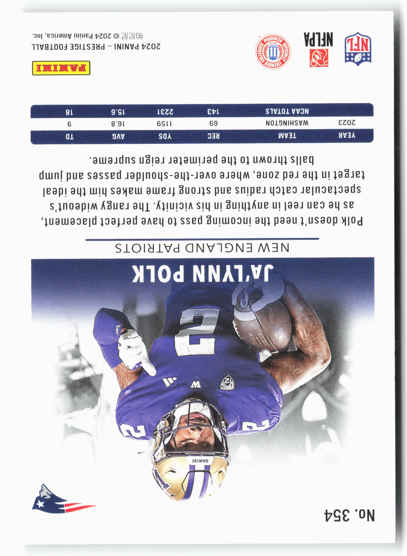 2024 Panini Prestige #354 Ja'Lynn Polk