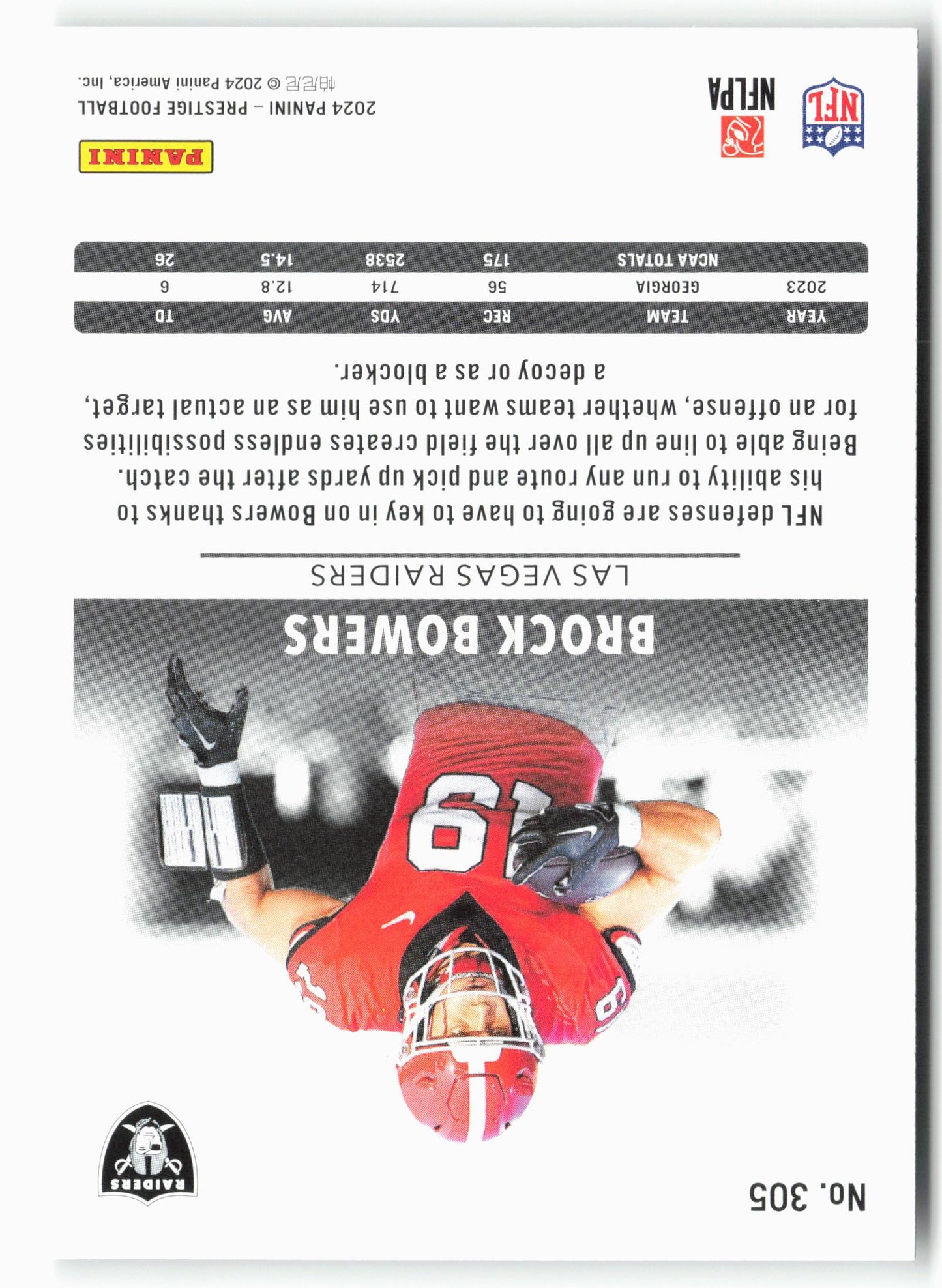 2024 Panini Prestige #305 Brock Bowers