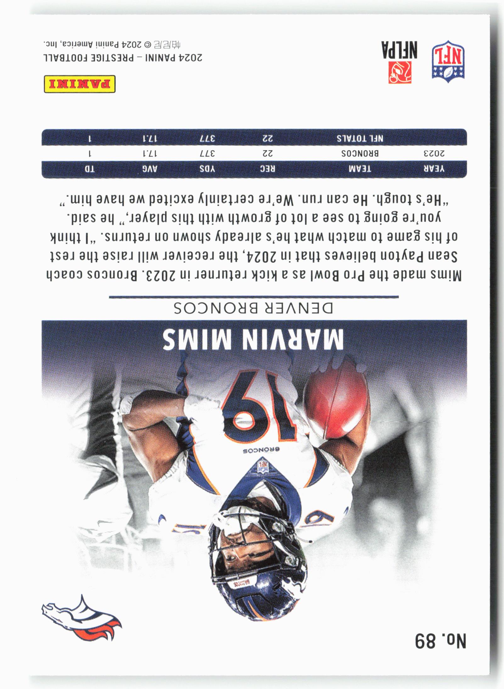 2024 Panini Prestige #89 Marvin Mims