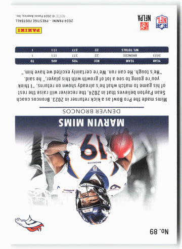 
2024 Panini Prestige #89 Marvin Mims