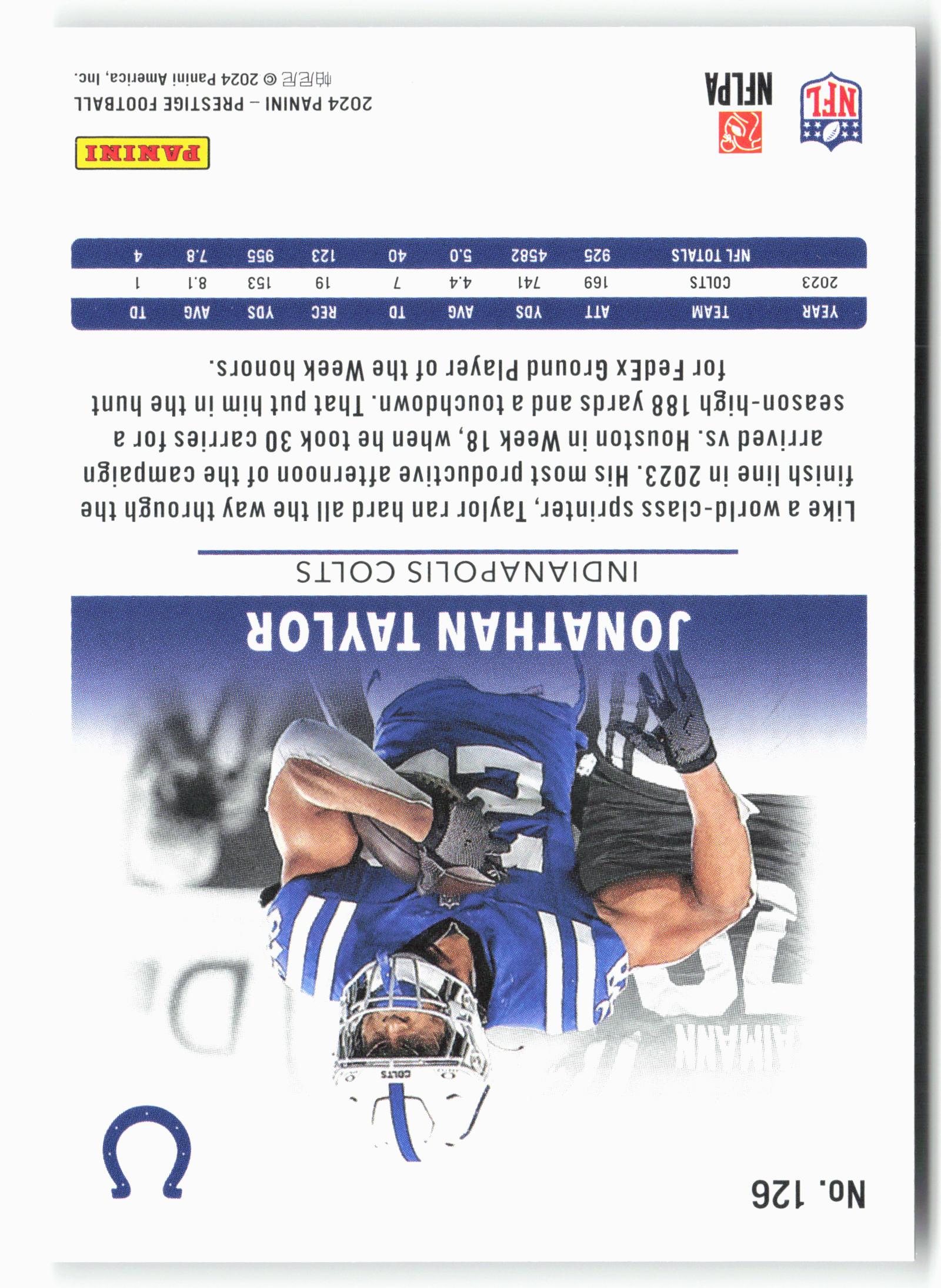2024 Panini Prestige #126 Jonathan Taylor