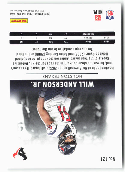 2024 Panini Prestige #121 Will Anderson Jr.
