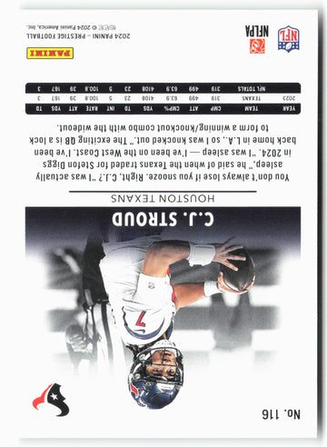 
2024 Panini Prestige #116 C.J. Stroud