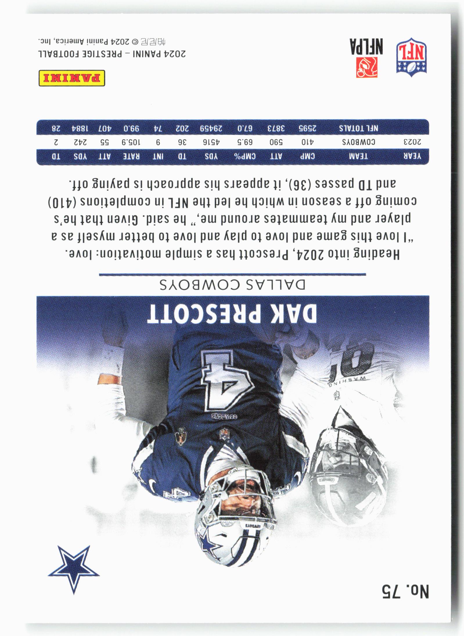 2024 Panini Prestige #75 Dak Prescott