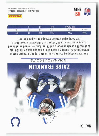 2024 Panini Prestige #131 Zaire Franklin