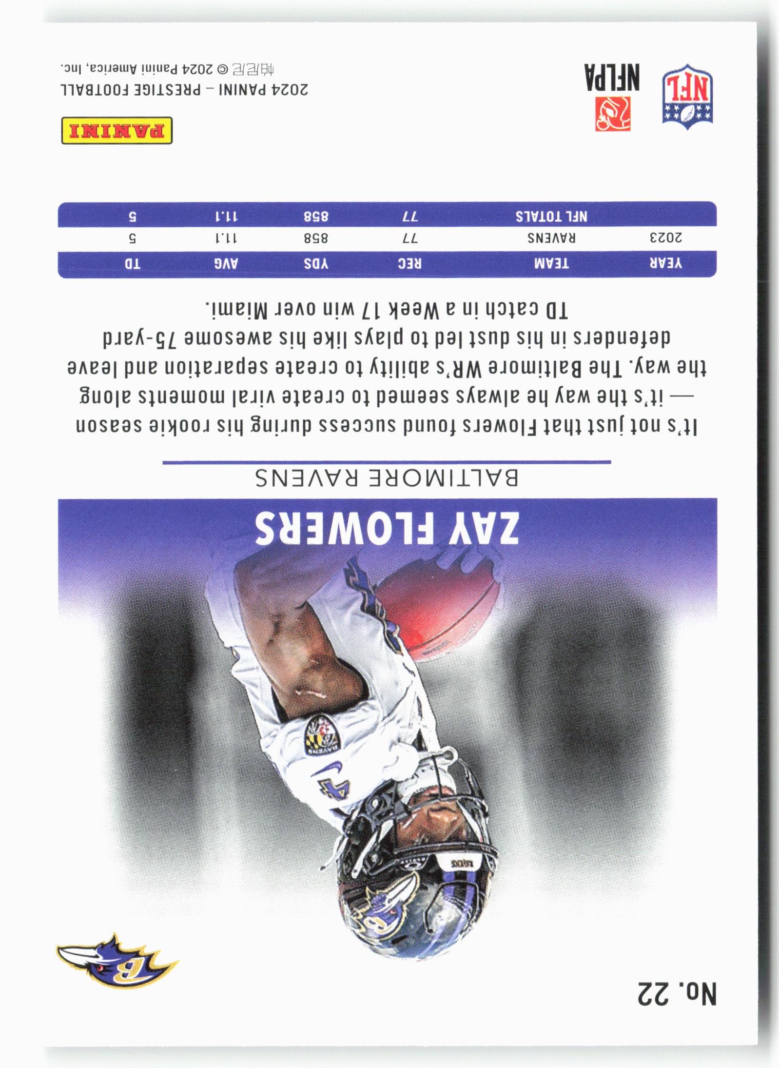 2024 Panini Prestige #22 Zay Flowers